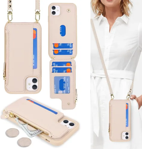 Miniatura 23 de Cavor para iPhone 11 Funda con tarjetero, para iPhone 11 Funda tipo cartera para mujeres y hombres, Funda para teléfono tipo cartera con soporte