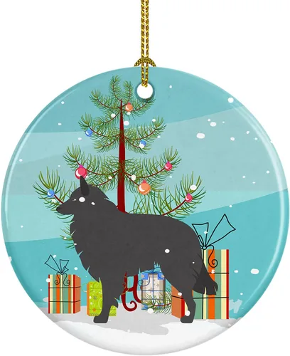 Miniatura 61 de Caroline's Treasures American Toy Fox Terrier - Adorno de cerámica de Navidad para colgar en el árbol de Navidad, decoración para el hogar, Navidad