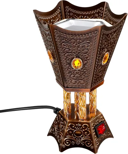 Miniatura 2 de Ciieeo Quemador de incienso árabe eléctrico de escritorio enchufable para decoración del hogar y relajación de aromaterapia, compacto, 6.69 x 4.52 x
