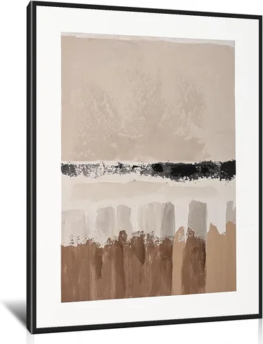 Poemwish Lienzo minimalista para pared, decoración de pared de baño en tono tierra, decoración de pared geométrica texturizada para dormitorio,