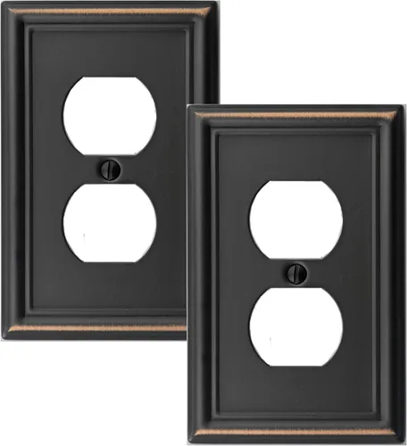 Miniatura 18 de OKAWYC Cubierta de Interruptor de Luz de Palanca Triple Luca Placa de Pared de Metal, Paquete de 2 Bronce Envejecido 3 Gang, Cubierta de Interruptor