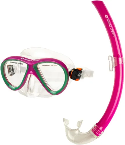 Miniatura 2 de Hawaii Divers Guppy Kids Snorkel Combo - Mask and Snorkel Set Ages 4+, Swimming Goggles Tempered Glass Lens, Snorkel mask Quick-Release Buckle