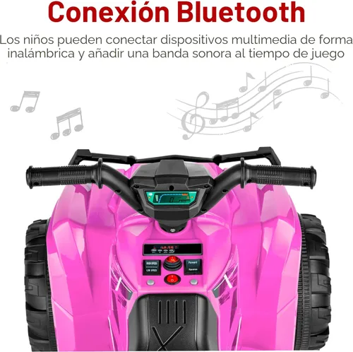 Miniatura 3 de Best Choice Products 12V Auto eléctrico para montar para niños, ATV de 4 ruedas, vehículo de juguete con audio Bluetooth, velocidad máxima de 2.4