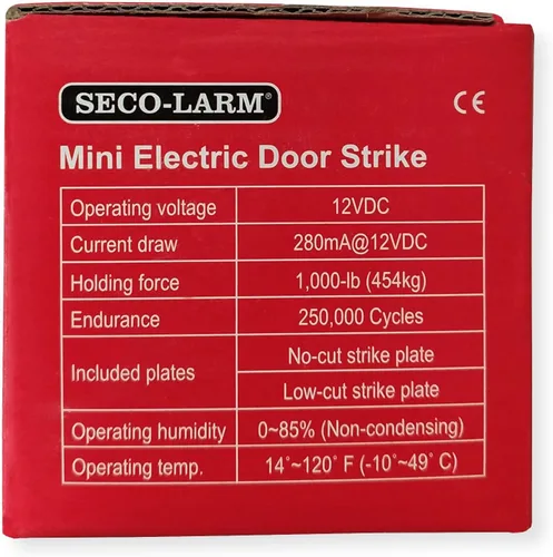 Miniatura 4 de Seco-Larm SD-991A-D1Q Enforcer Mini Cerradura Eléctrica de Puerta Sin Corte, Falla Segura