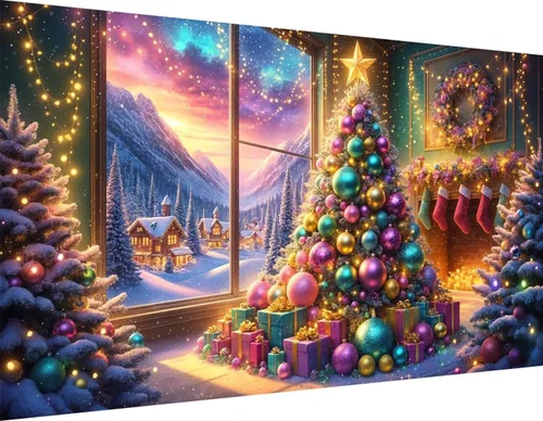 Miniatura 7 de ijbnhd Aurora - Pintura de diamantes grandes, kits de arte de diamantes grandes para adultos, pintura de diamante grande redondo de taladro