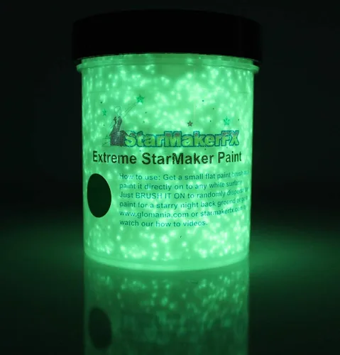 StarMaker Extreme FX - Pintura reactiva a los rayos UV invisible de cristal grande que brilla en la oscuridad (verde)