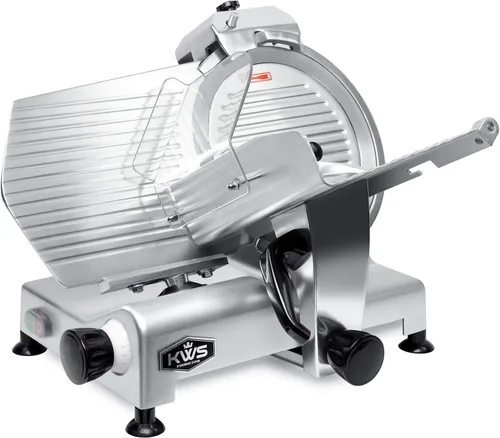 Miniatura 7 de KWS MS-12NT - Cortador eléctrico de carne de 420 W, hoja de teflón no pegajosa de 12 pulgadas, cortador de carne, queso/alimentos congelados, bajo