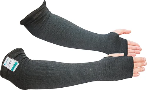 Mangas protectoras para brazos, resistentes a cortes, rayones, calor con protectores UV, seguridad para trabajo de cocina y jardín, 18 pulgadas Negro
