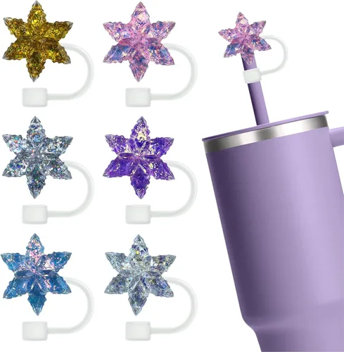 Miniatura 27 de 8 fundas reutilizables de silicona para popotes Stanley Cup de 30 y 40 onzas, accesorios de tapa de popote de 0.394 in y 0.4 pulgadas 36 Lindo