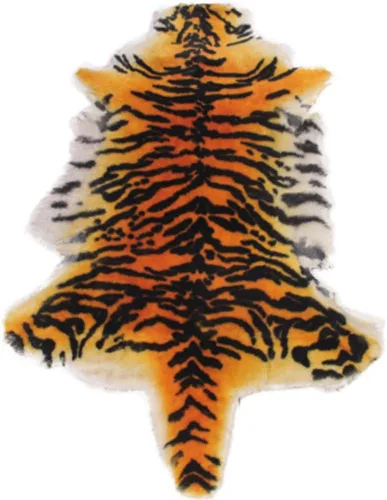 Miniatura 9 de Alfombra de Área Estilo Chic con Estampado de Tigre Leopardo Piel de Oveja Australiana Alfombra Suave de Felpa Manta de Piel de Cordero Alfombra