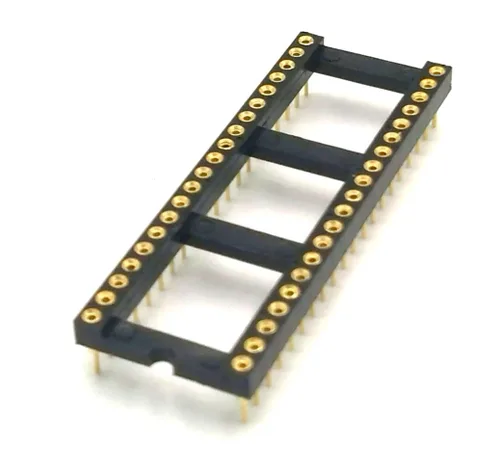 Chapado en oro 20 unids DIP-8 IC adaptador de zócalo de agujero redondo 0.100 in paso 7.6 fila paso 2 fila 8 pernos redondos soldadura (DIP-8 pines)