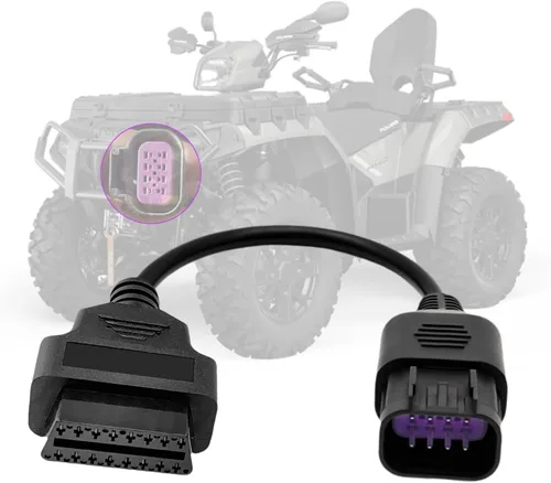 Cable Adaptador OBD2 para Polaris de 8 Pines a 16 Pines Hembra Conector OBDII, Compatible con Polaris Slingshot, RZR, Ranger, General, Sportsman,
