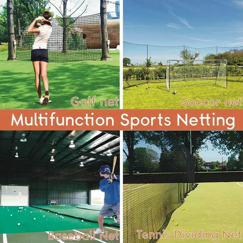 Miniatura 2 de Red de práctica de golf, red de golf de nailon resistente, red de golf para interiores y exteriores con kit de alambre para colgar, redes de golf