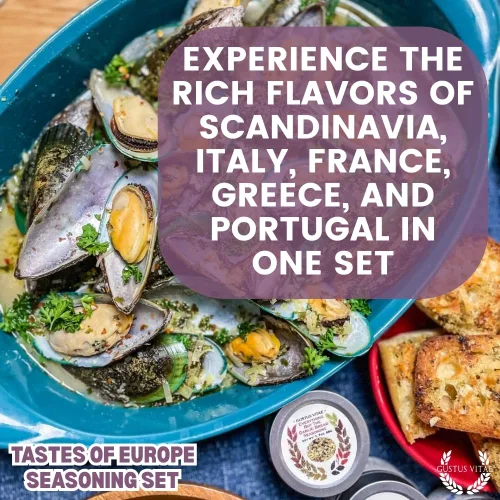 Miniatura 2 de European Seasonings Gourmet Gift Set – Tastes of Europe – Mezcla de especias artesanales – Paquete de seis – Sin OMG, totalmente natural, lote