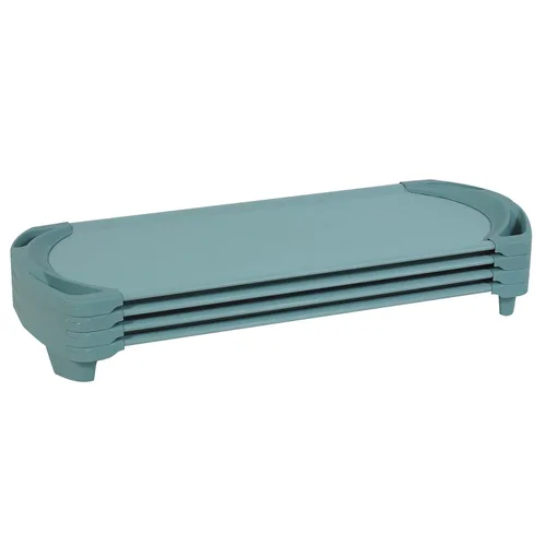 Miniatura 25 de Angeles SpaceLine - Juego de 4 catres para siesta para niños, guardería y preescolar, tamaño pequeño, color verde azulado Verde Azulado Verde