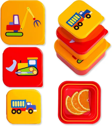Miniatura 10 de Wildkin Juego de 3 recipientes de comida anidables para niños, apilables, herméticos y sin BPA, aptos para lavavajillas, para la escuela y viajes