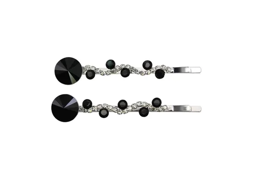 Miniatura 20 de Faship Un par de pinzas para el cabello AB con diamantes de imitación de alta calidad, 2 pines