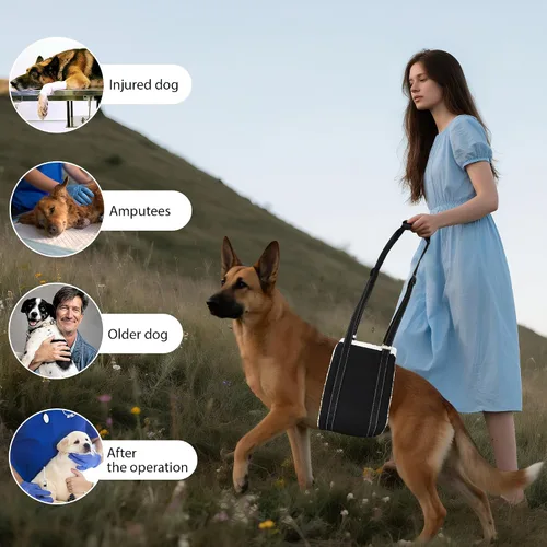 Miniatura 5 de AIITLE Eslingas mejoradas para perros pequeños – Arnés de soporte para patas traseras y cadera, ayuda de elevación de rehabilitación súper suave