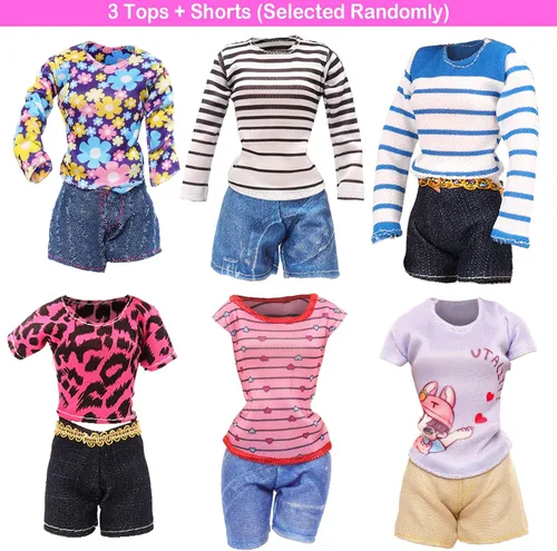 Miniatura 3 de 40 piezas de ropa y trajes para muñecas, 6 pantalones, 10 zapatos, 15 accesorios de maquillaje y 9 accesorios de vajilla para muñecas de 11.5