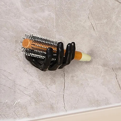 Miniatura 4 de KLKCMS Gancho para colgar en la pared, perchas, perchas, ropa, toalla, gancho en forma de mano para pasillos, chaquetas, color negro