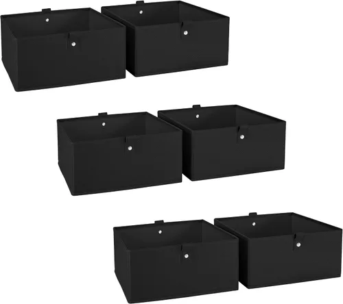 Miniatura 18 de RiverRidge Niños 2pc 10.5in. W x 5in. H plegable almacenamiento Bin Set - Negro