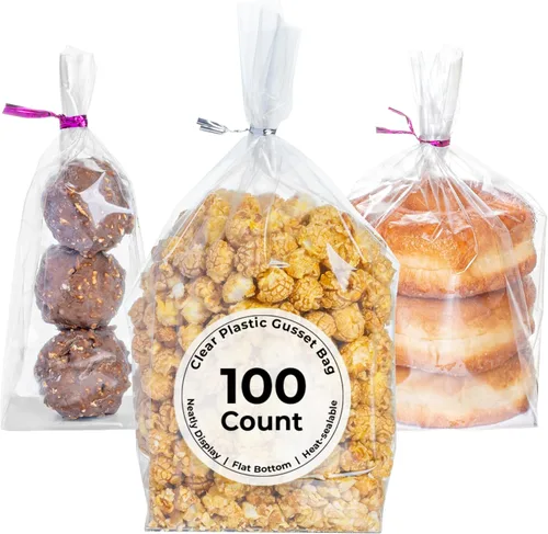 Miniatura 16 de Restaurantware Bolsas para Sándwich de Sellado Térmico de Fondo Plano Bolsas de Alimentos Sellables al Calor - Bolsa con Fuelle con Inserto de Papel