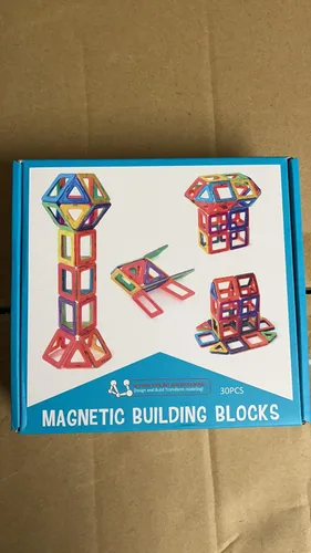Miniatura 4 de Bloques magnéticos, azulejos de construcción resistentes, juguetes STEM para niños y niñas de más de 3 años de edad, aprendizaje jugando