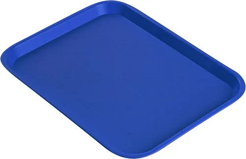 Miniatura 17 de Restaurantware Bandejas de comida rápida, paquete de 10 bandejas de plástico para cafetería, de 10 x 14 pulgadas, rectangulares verdes, aptas
