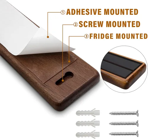 Miniatura 3 de HOSHANHO - Tiras magnéticas para cuchillos, soporte magnético para cuchillos de pared de 16 pulgadas, tira magnética para cuchillos de madera