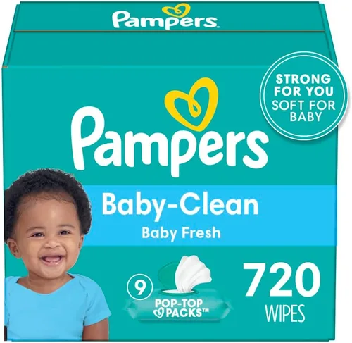 Miniatura 20 de Pampers Toallitas para bebé, limpieza completa y perfumada para bebé, limpia suavemente de la cabeza a los pies, 72 en total (1 paquete abatible)