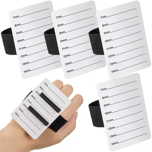 Miniatura 10 de Patelai 4 piezas de soporte de pestañas para extensión de pestañas, bandeja de mano con correa de muñeca ajustable, bandeja de pestañas ajustable
