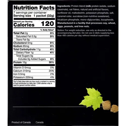 Miniatura 2 de Ideal Protein - Harina de avena orgánica con azúcar morena de arce, 0.51 onzas de proteína, imprescindible para cirugía bariátrica, avena sin