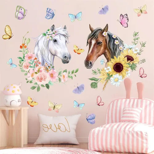 Miniatura 9 de Calcomanías de pared de caballos, animales de granja, calcomanías de pared 3D falsas para ventanas, calcomanías de vinilo para decoración