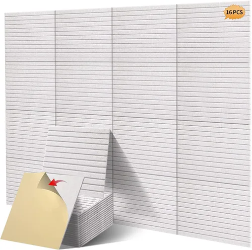16 paneles de pared insonorizados de grado profesional, paneles acústicos, paneles de sonido de primera calidad, mejor que la espuma, diseño de