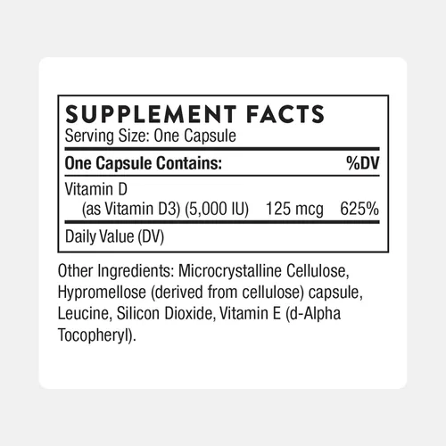 Miniatura 2 de Thorne Research – Vitamina D – Suplemento de Salud de Pura D3, D138, 60, 1