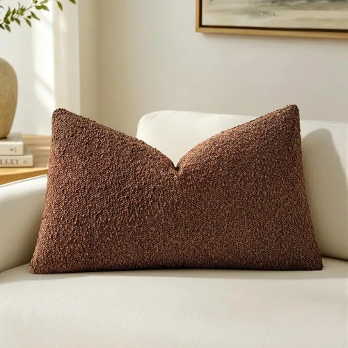 Miniatura 36 de MIULEE Funda de almohada texturizada con diseño de boucle, color azul aguamarina, funda de almohada lumbar sólida, decorativa de primavera, suave