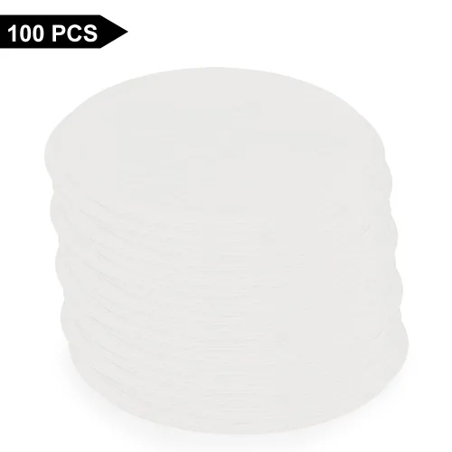 Miniatura 3 de stonylab Papel de filtro cualitativo, 100 paquetes de papel de filtro de celulosa de flujo lento con retención de partículas de 10 micras, diámetro