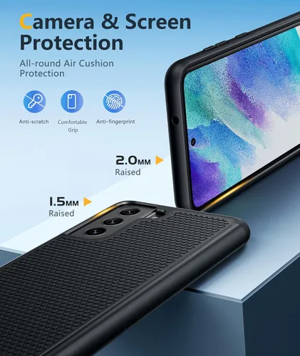 Miniatura 6 de Funda para Galaxy S21 FE 5G: Funda para teléfono S21 FE Samsung Cubierta protectora de doble capa de servicio pesado rugosa resistente a prueba