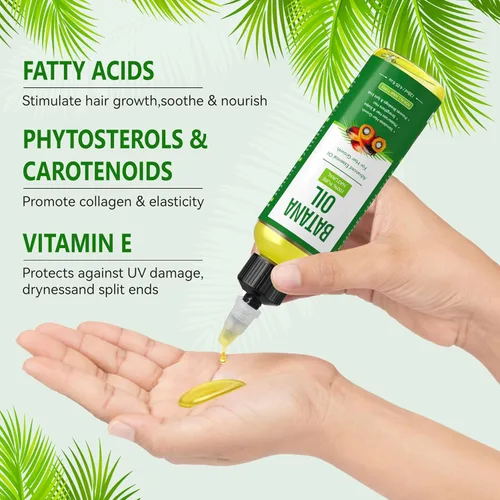 Miniatura 3 de ZIIDII Aceite de batana para el crecimiento del cabello, aceite de batana orgánico sin refinar Dr. Sebi de Honduras, puro y natural, promueve