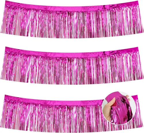 Miniatura 19 de BEISHIDA 3 Paquetes de Guirnalda de Flecos de Lámina Metálica Arcoíris Oscuro para Colgar en la Pared, Banderas de Oropiel para Halloween, Flotas