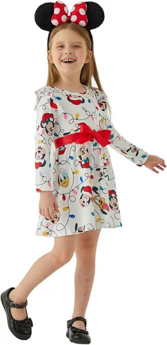 Miniatura 5 de Disney Mickey - Vestido tutú de manga larga con estampado de Minnie para bebé niña