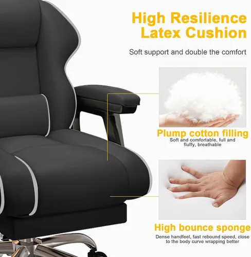 Miniatura 6 de Executive Office Chair Reclining with Footrest Ergonomic Computer Desk with Lumbar Support Big and Tall Home High Back Gaming Chair for Office Home