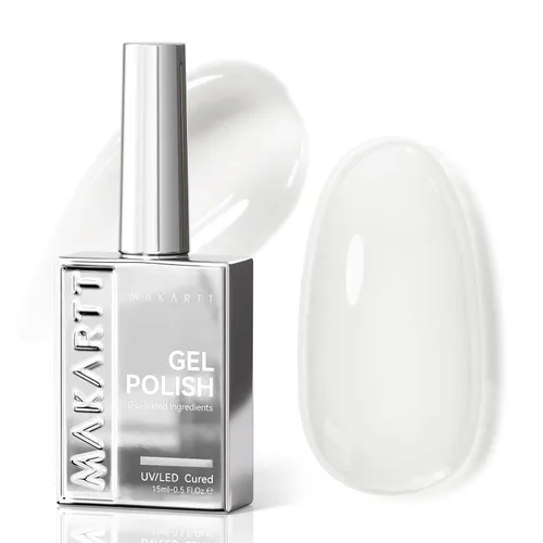 Miniatura 13 de Makartt Esmalte de uñas de gel Jelly Bright Nude de 0.5 fl oz (0.5 fl oz), sin hema, neutro, nude, efecto translúcido, efecto translúcido, remojar