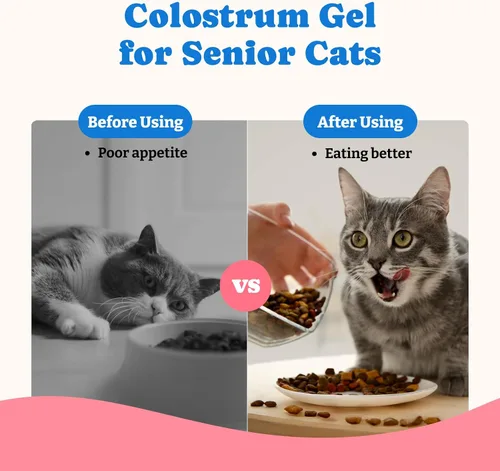 Miniatura 2 de Gel nutricional de calostro bovino para perros y gatos - Suplemento alto en calorías para perros y gatos, apoya el apetito por los gatos, apoyo