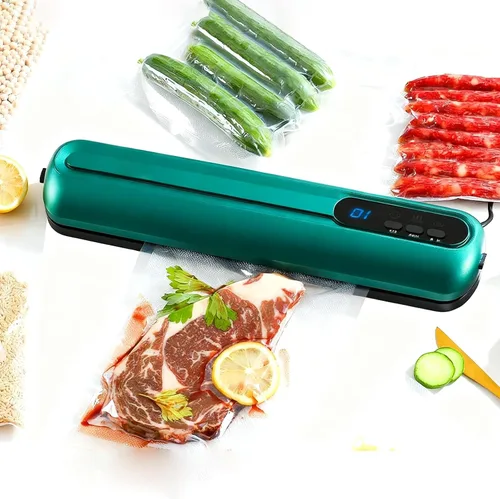 Miniatura 8 de Sellador al vacío de cocina inteligente, sellador automático de conservación de alimentos, modos seco/húmedo, sellador al vacío para frescura