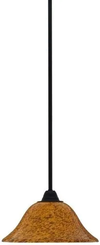 Miniatura 173 de Toltec Lighting Paramount - Mini colgante de 1 luz en acabado negro mate con cristal de arte perla de 7 pulgadas y estilo negro