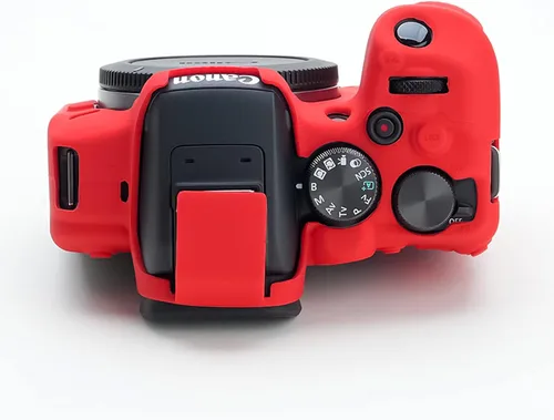 Miniatura 3 de Rieibi Funda para cámara EOS R10 - Funda protectora de silicona para cámara digital Canon R10 - Rojo