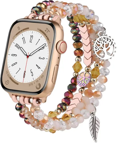Miniatura 31 de MOFREE Pulsera de cuentas compatible con Apple Watch Band de 1.496 pulgadas, 1.575 pulgadas, 1.614 pulgadas, 1.654 pulgadas, 1.732 pulgadas, 1.772