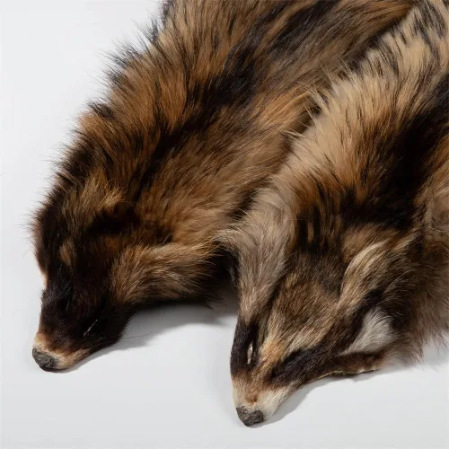 Miniatura 4 de Genuinas pieles curtidas naturales de mapache con pelaje clasificado de grado 1, pieles reales de mapache para atado de moscas, artesanías, abrigos