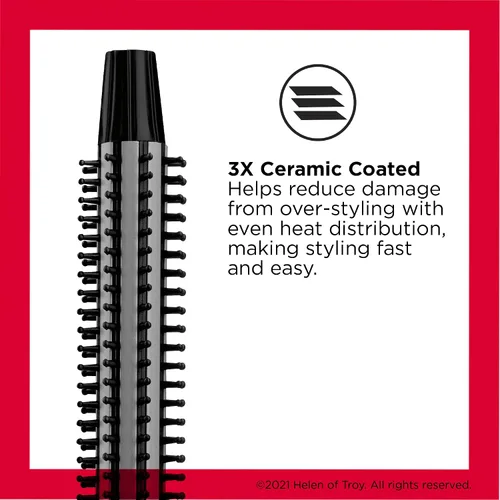 Miniatura 2 de REVLON Perfect Heat - Cepillo para rizador de cerámica, negro, 3/4 pulgadas